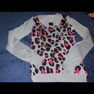 Leopard print silver sweater nicki Minaj brand extra small new with tag